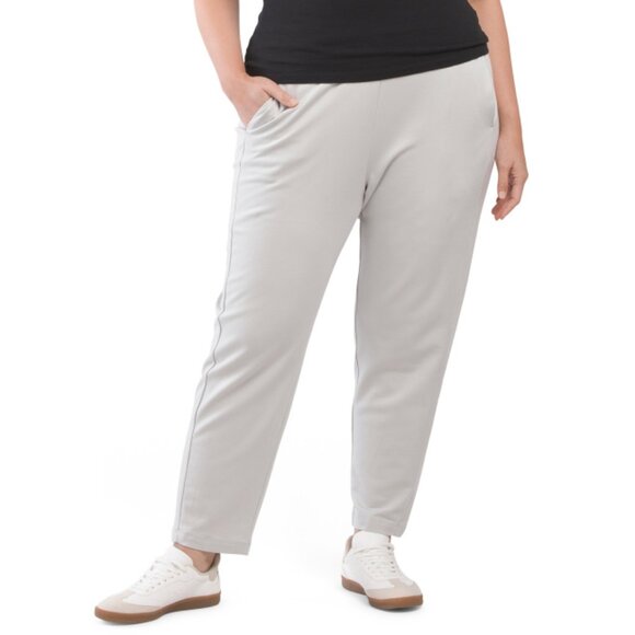 EILEEN FISHER Grey Plus Slouch Ankle Pants